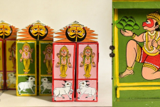 Kathanik . कथनिक ☀ Kaavad a Wooden Shrine - Hanuman { Single piece } ~ 4